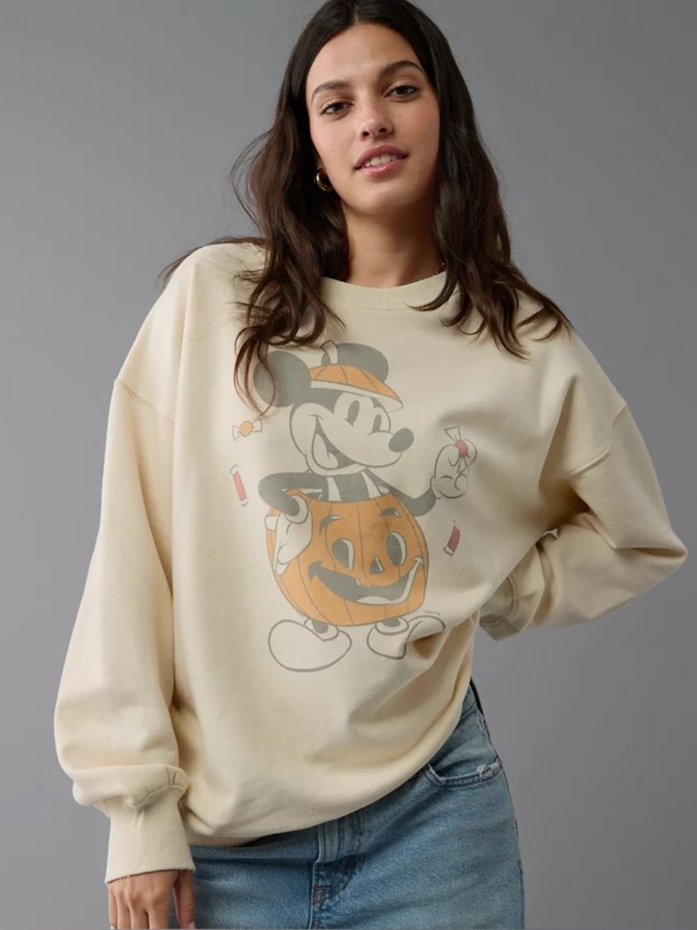 American Eagle NWT Oversized Halloween Sweatshirt XXL in Cappuccino